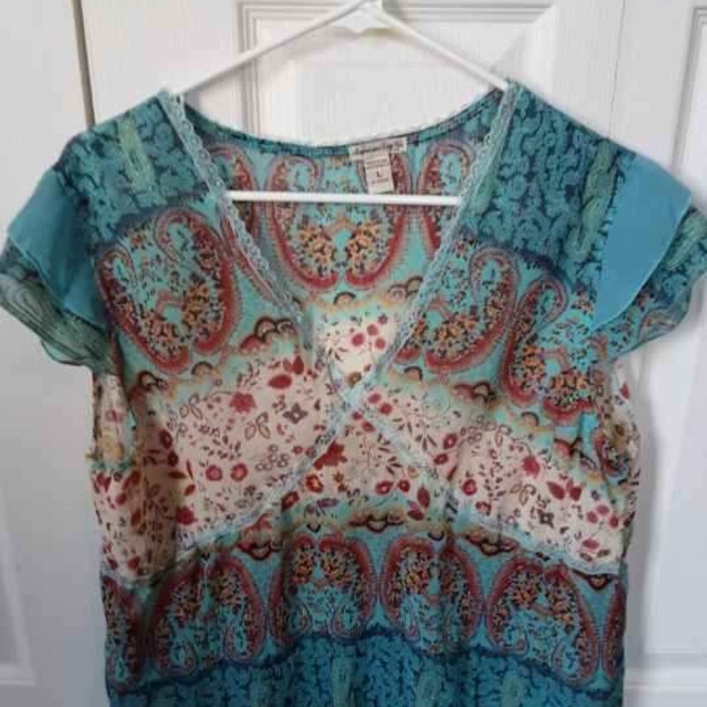 American Rag Sheer Top, Size L